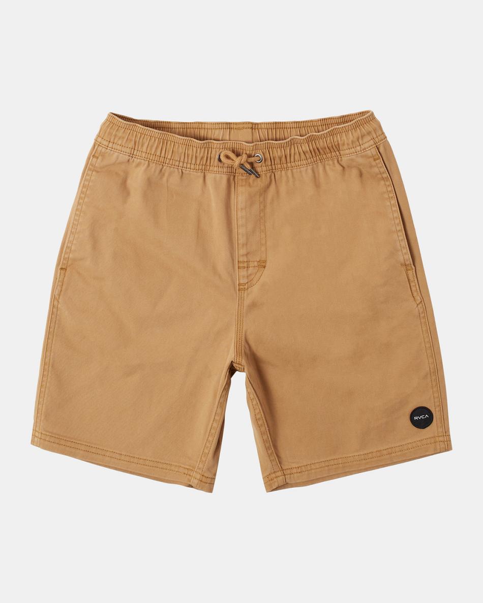 Pantalones Cortos Rvca Escape Solid Elastic 17 Niño Camel | ZCONQ54763