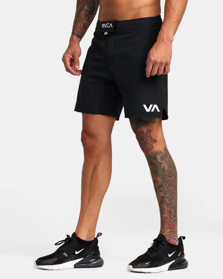 Pantalones Cortos Rvca Grappler Elastic 17 Hombre Negras | COJZR90171