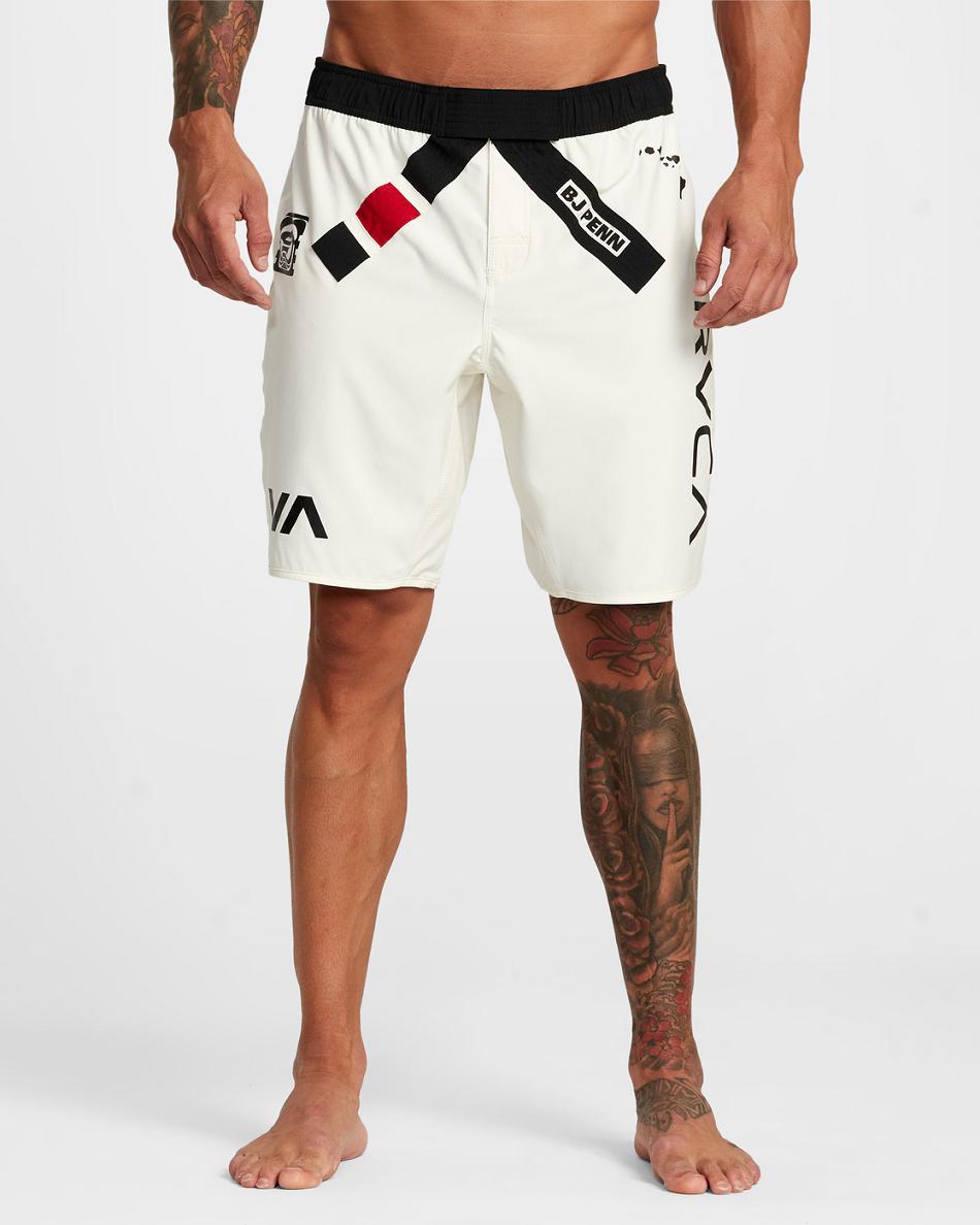 Pantalones Cortos Rvca Limited Edition BJ Penn Legend Corta Hombre Blancas | GCOUC68979