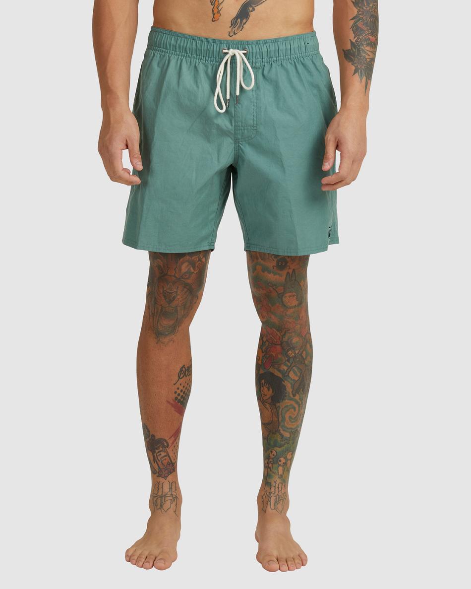 Pantalones Cortos Rvca Opposites Elastic 2 17 Hombre New Spinach | COCIF68143