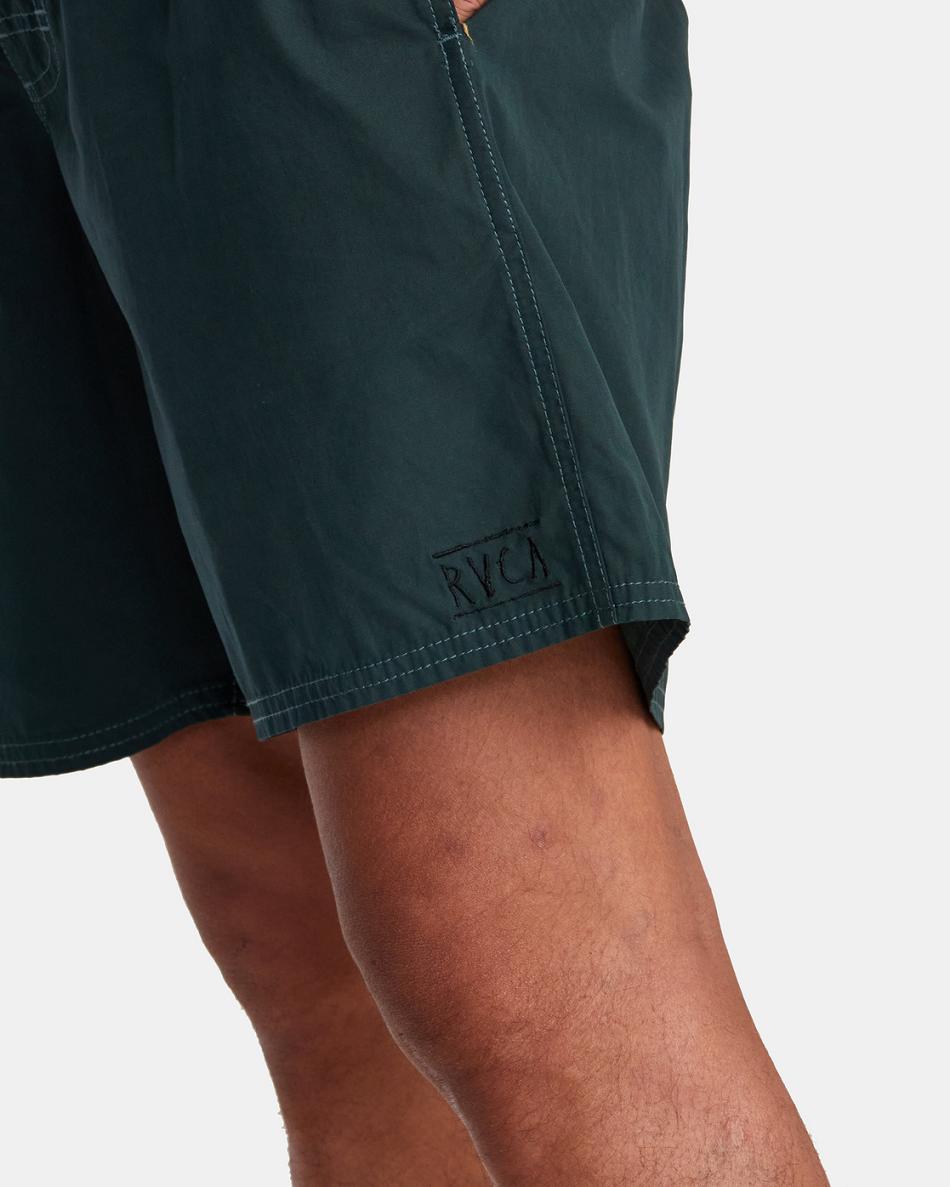 Pantalones Cortos Rvca Opposites Elastic 2 17 Hombre Verde | COQCS93936