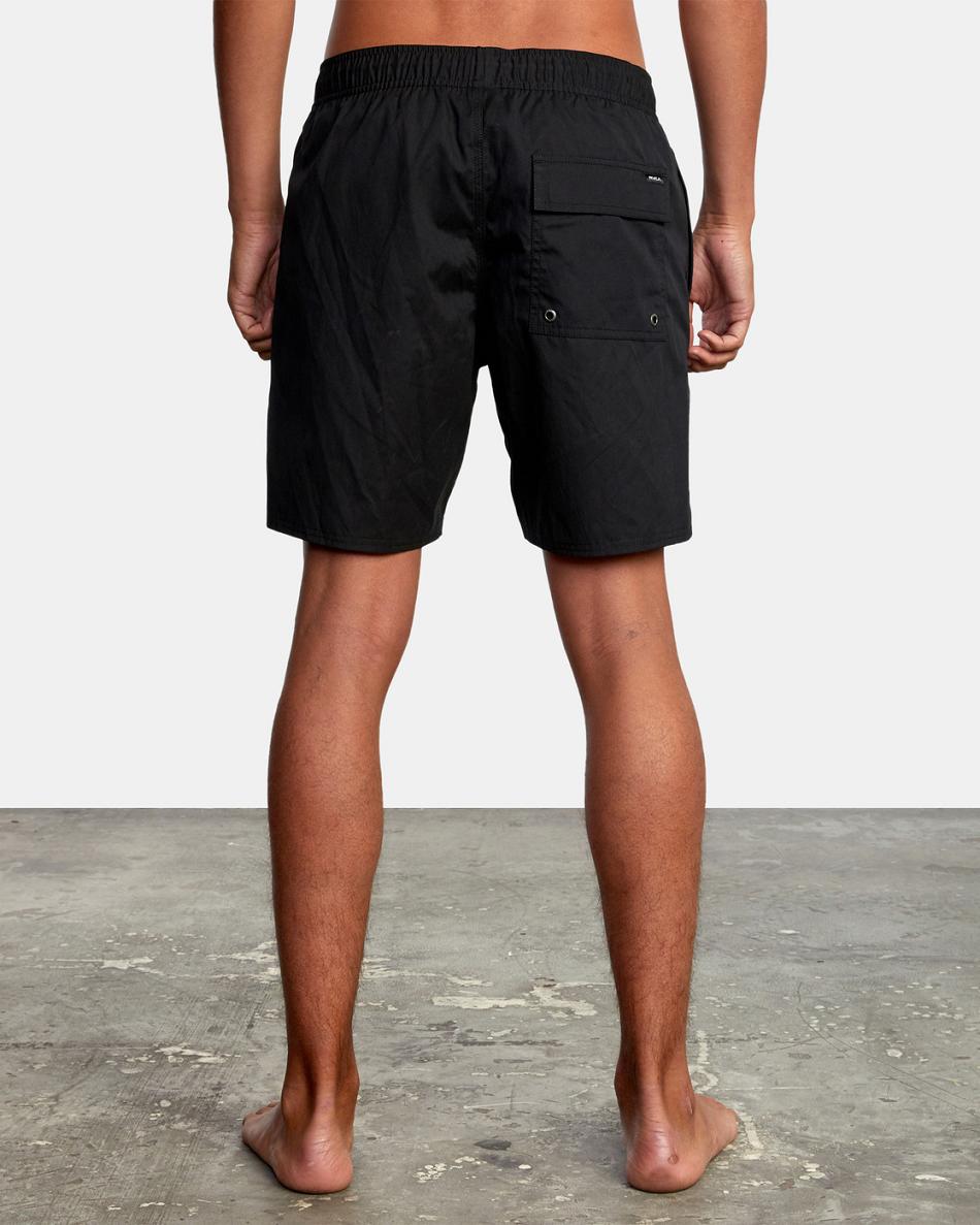 Pantalones Cortos Rvca Opposites Híbrido Elasticized Hombre Negras | COJKU68962