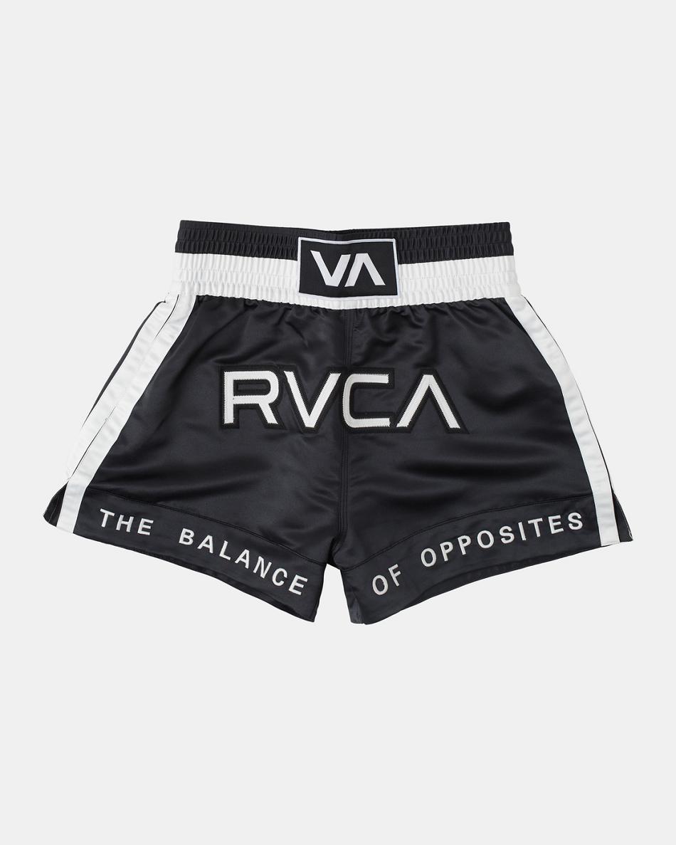 Pantalones Cortos Rvca RVCA Muay Thai Boxing 15 Hombre Negras | FCOUI27209