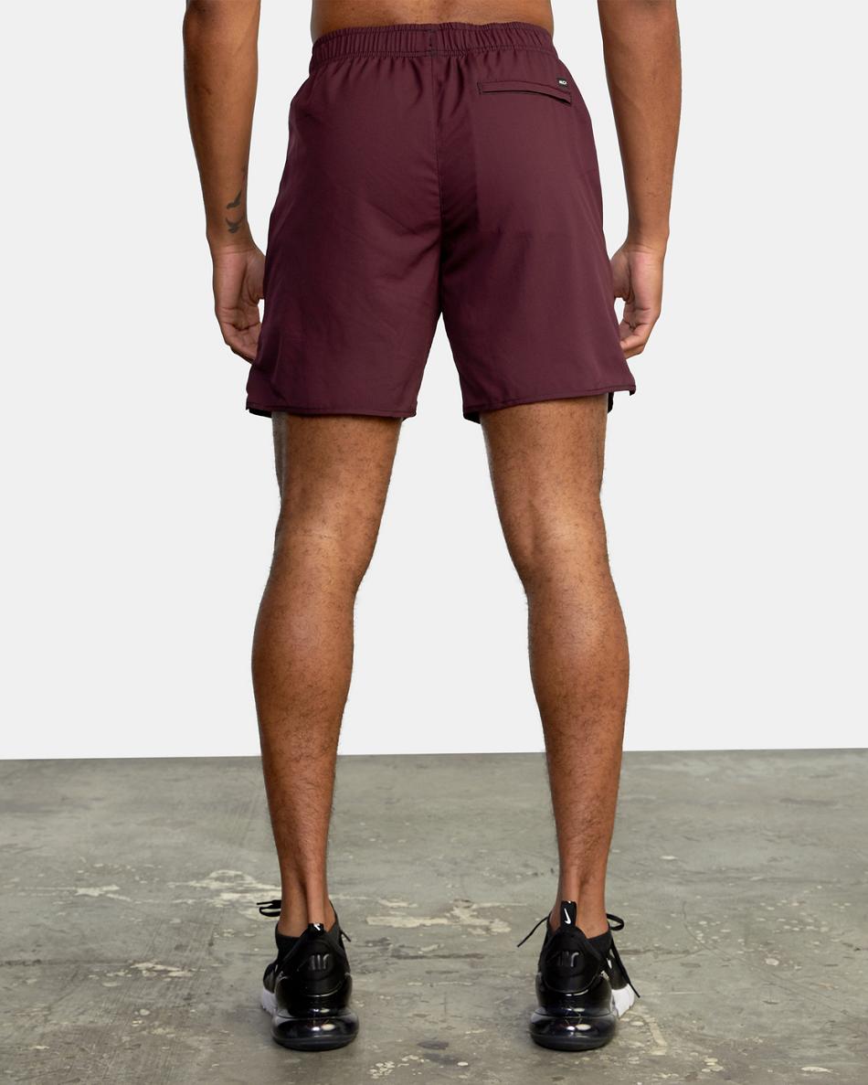 Pantalones Cortos Rvca YOGGER IV ATHLETIC 17 Hombre Plum | XCOGW28447