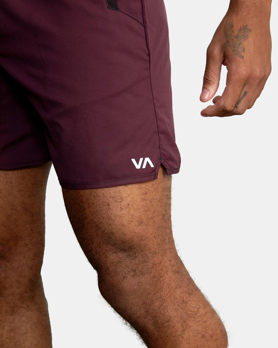 Pantalones Cortos Rvca YOGGER IV ATHLETIC 17 Hombre Plum | XCOGW28447