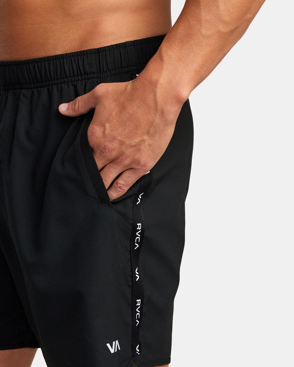 Pantalones Cortos Rvca Yogger Control Entrenamiento Hombre Negras Negras | DCOVO22105