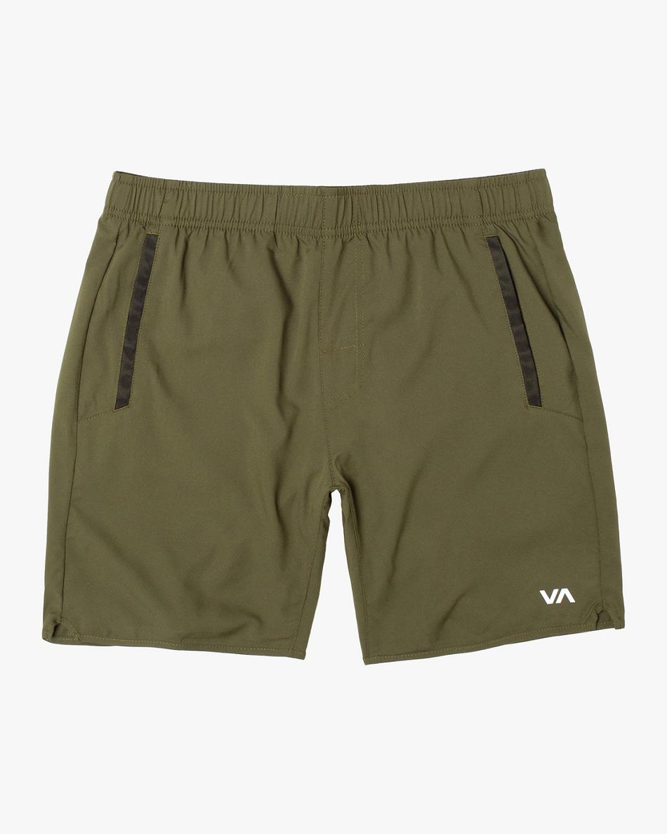 Pantalones Cortos Rvca Yogger III Elastic 15 Niño Verde Oliva | DCOKV76798