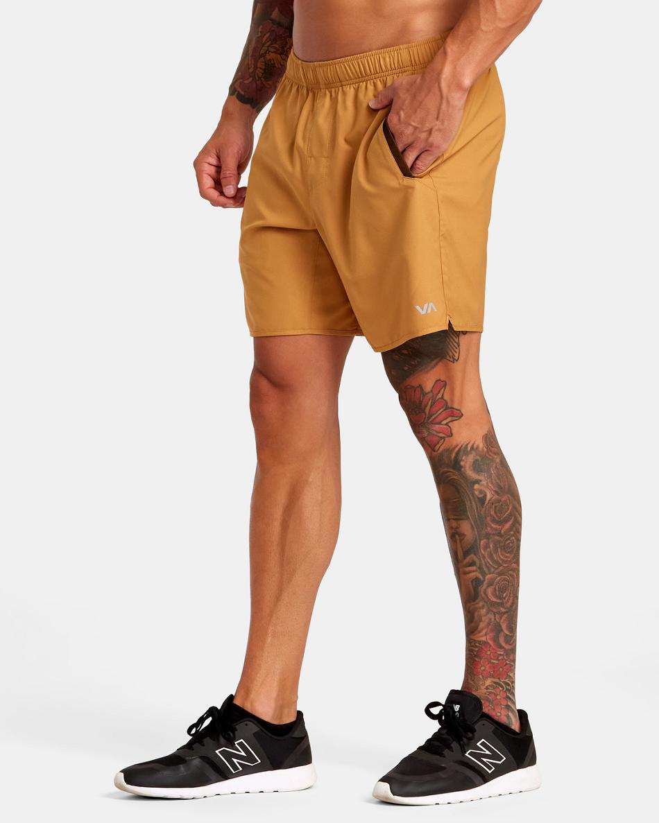 Pantalones Cortos Rvca Yogger IV Elastic 17 Hombre Tumeric | ZCOMJ65362