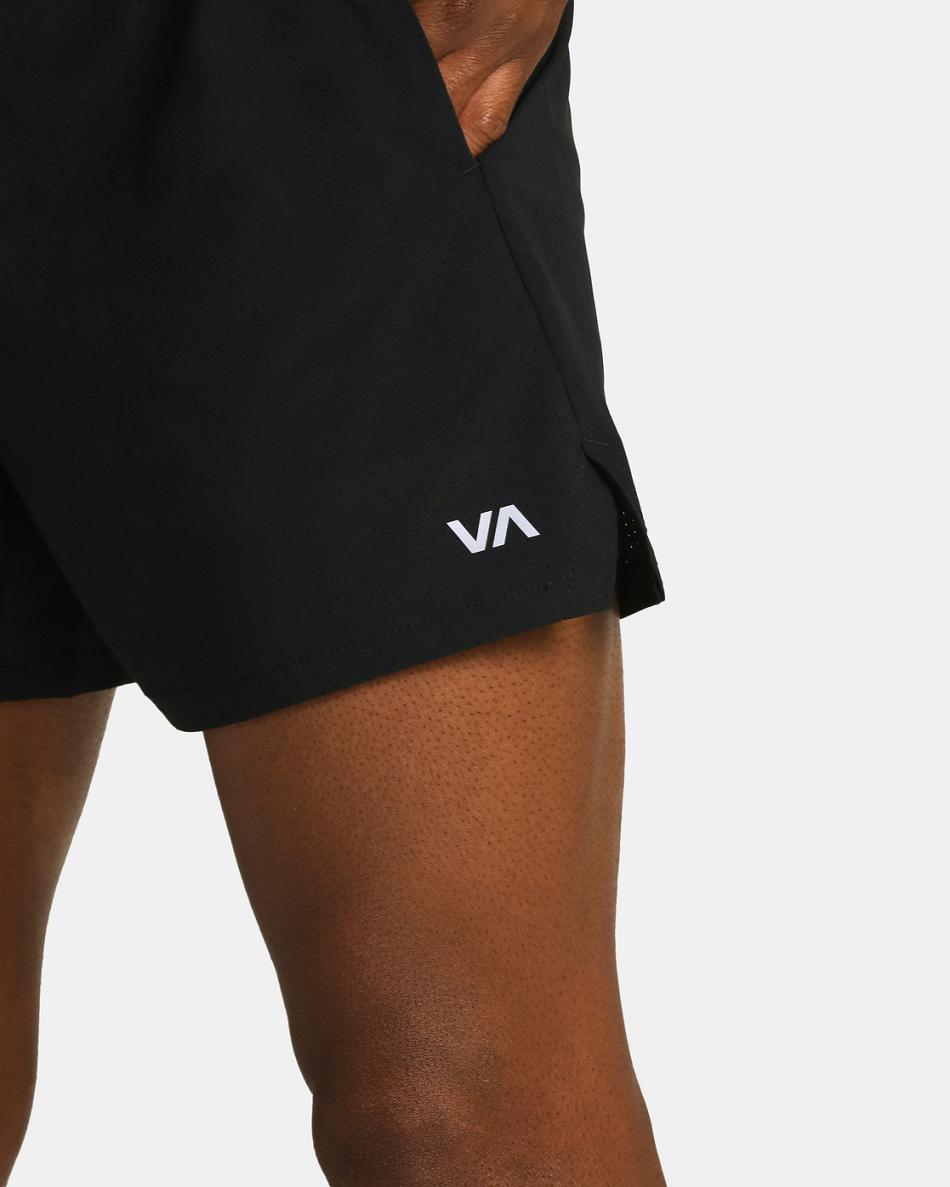 Pantalones Cortos Rvca Yogger Jogger Elastic Correr 15 Hombre Negras | XCOBH28974