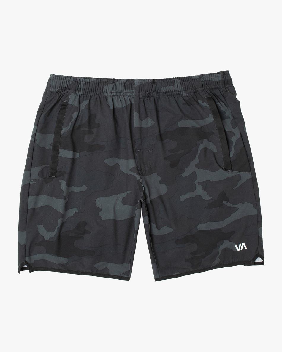 Pantalones Cortos Rvca Yogger Stretch Elastic 15 Niño Negras Camuflaje | BCOSD29761