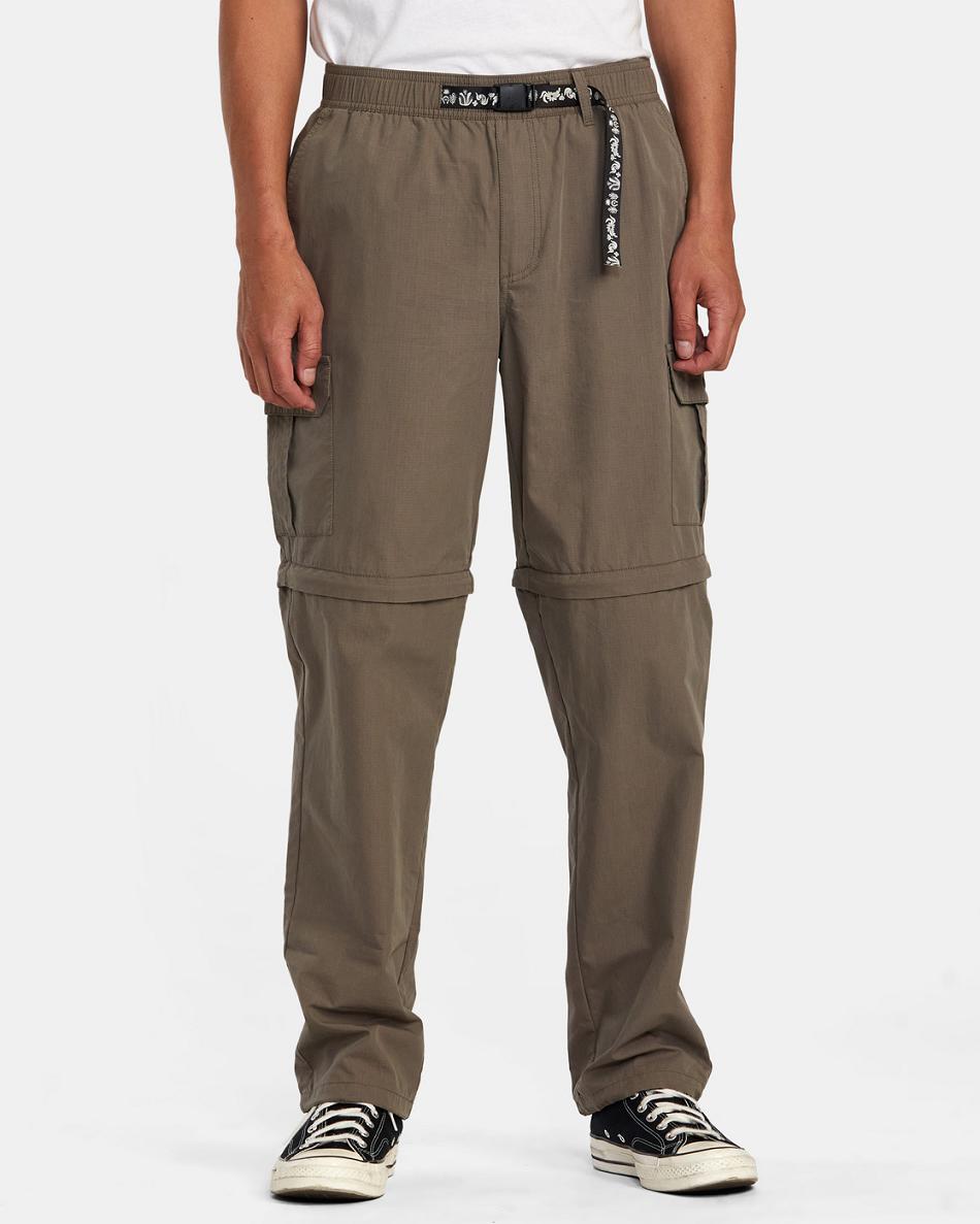 Pantalones Rvca All Time Zip-Off Hombre Mushroom | TCOWZ50459