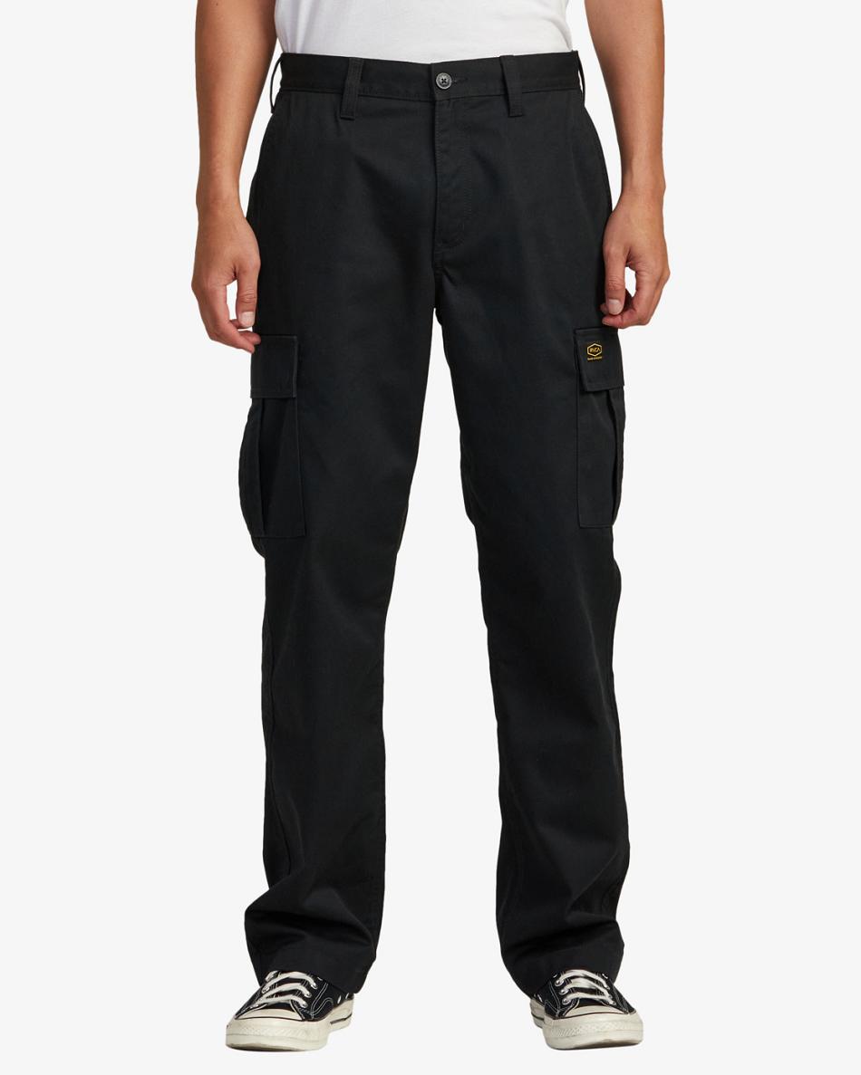 Pantalones Rvca Americana Cargo Hombre Negras | COXBR52005