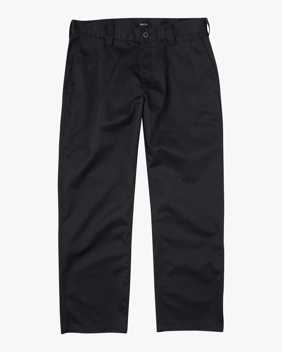 Pantalones Rvca Americana Chino Hombre Negras | CONEJ58477