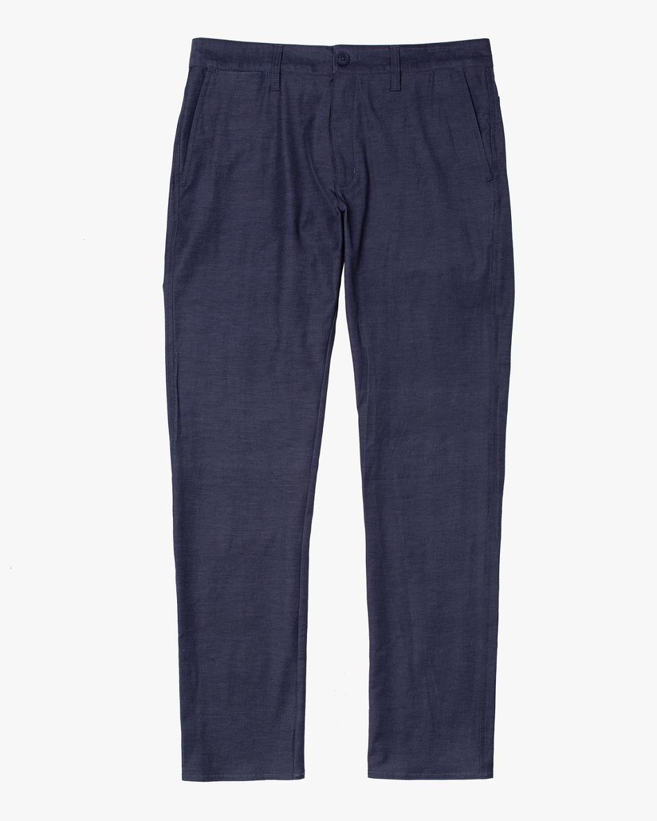 Pantalones Rvca Back In Tech Chinos Hombre Denim Heather | UCOND96024