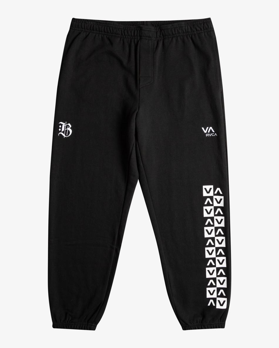 Pantalones Rvca Barron Mamiya Joggers Hombre Negras | ECOHC21393