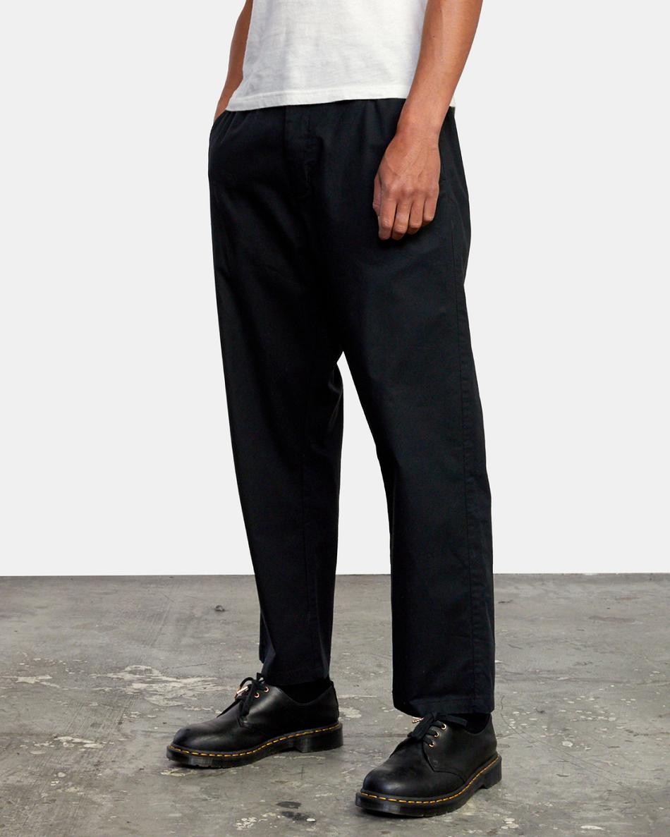 Pantalones Rvca Curren Trouser Hombre Negras | UCOND85792