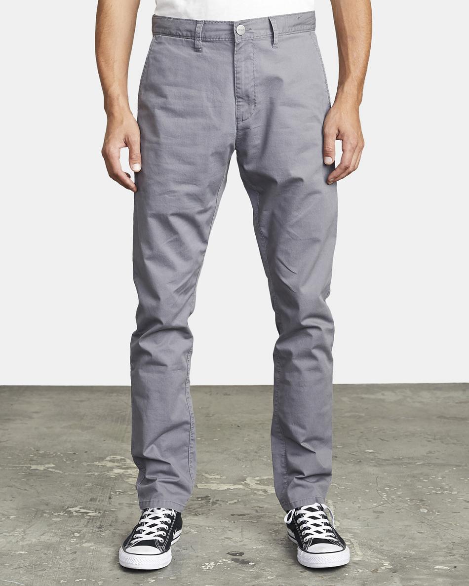 Pantalones Rvca Dagger Slim Fit Chino Hombre Smoke | SCOVO22607