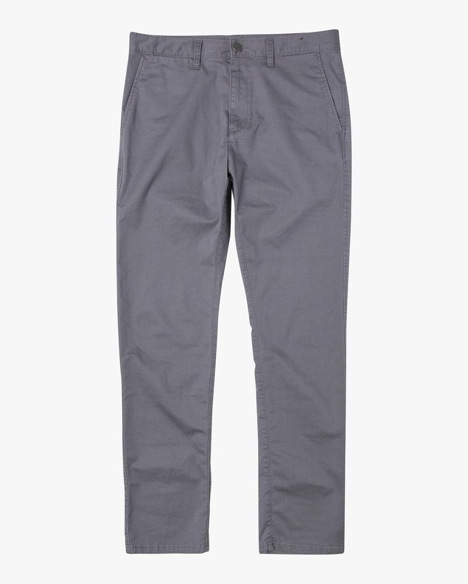 Pantalones Rvca Dagger Slim Fit Chino Hombre Smoke | SCOVO22607