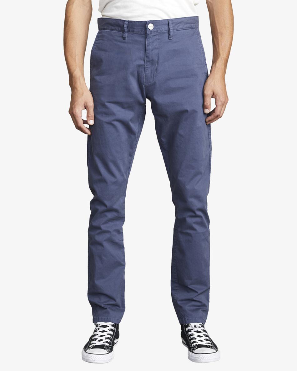 Pantalones Rvca Daggers Chino Hombre Azules | COZDE70664