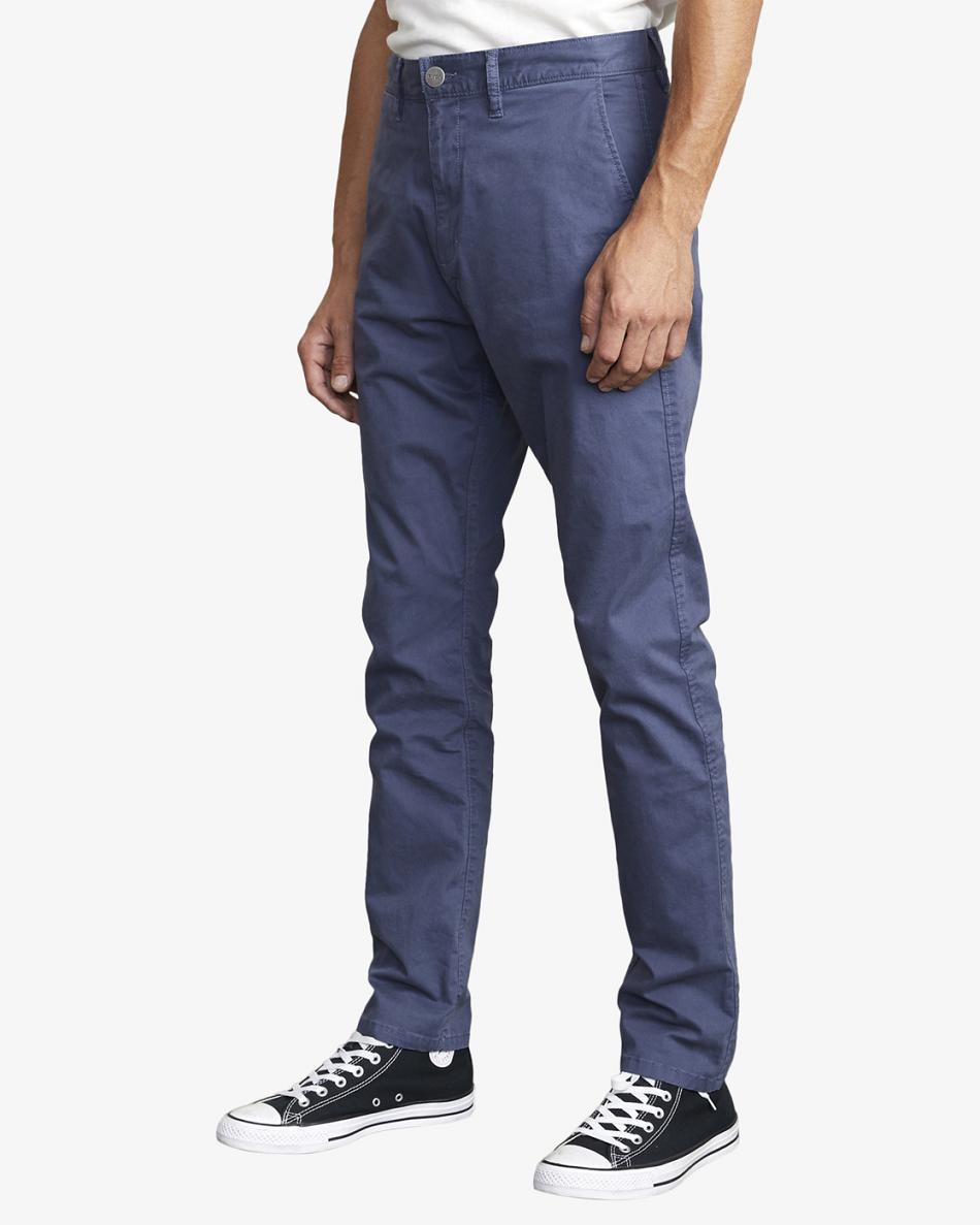 Pantalones Rvca Daggers Chino Hombre Azules | COZDE70664