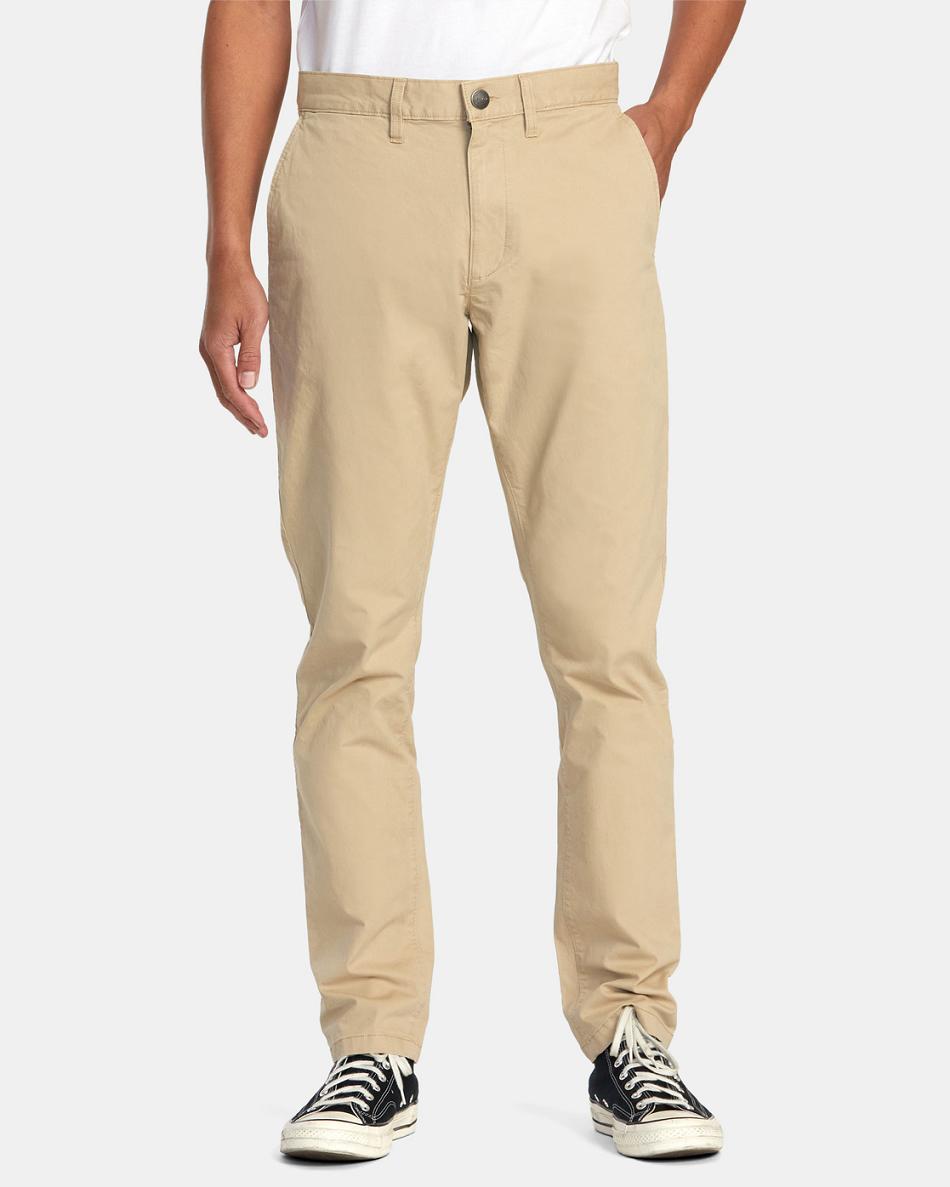 Pantalones Rvca Daggers Chino Hombre Kaki | COXMI16691