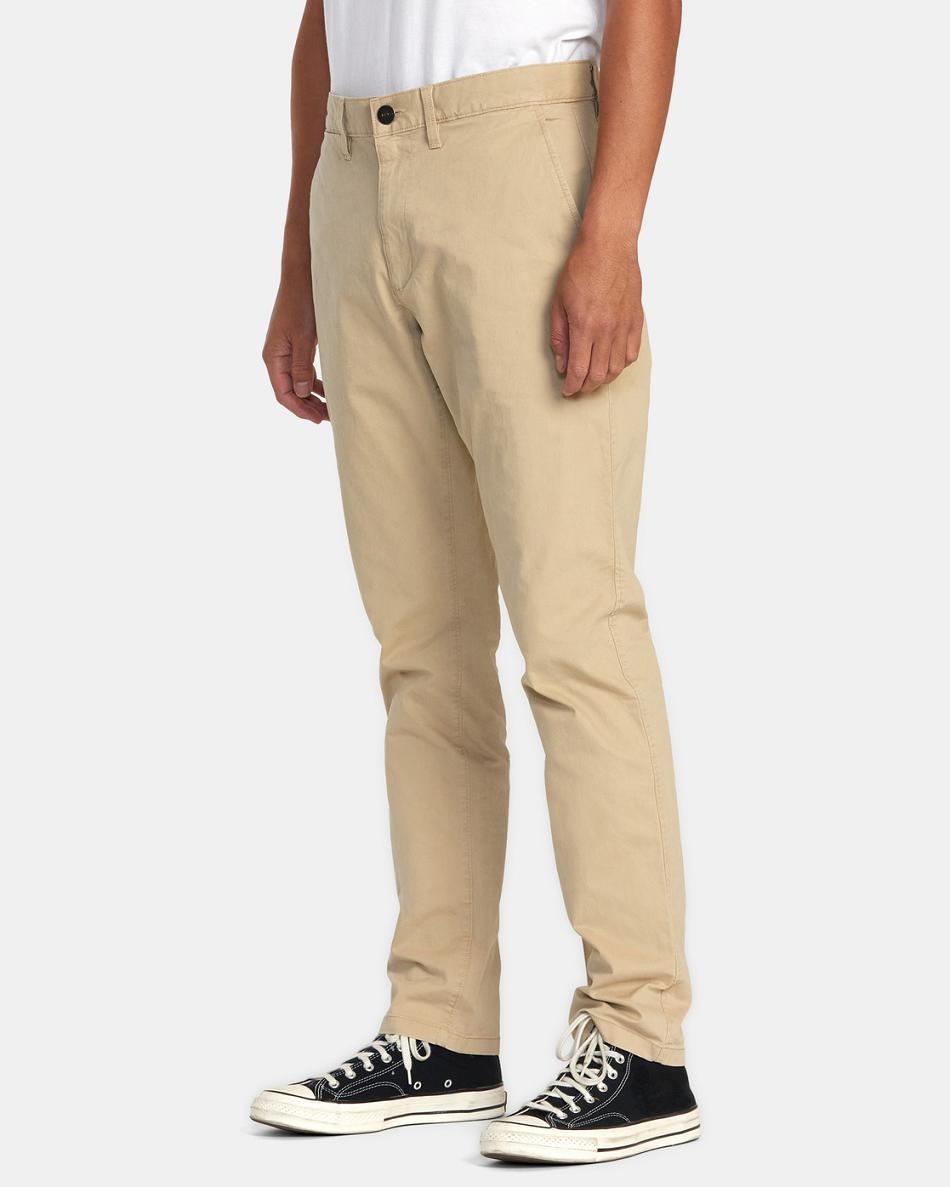 Pantalones Rvca Daggers Chino Hombre Kaki | COXMI16691