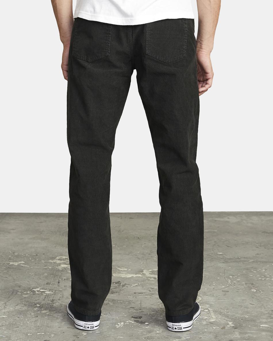 Pantalones Rvca Daggers Pigment Corduroy Hombre Negras | BCOSO70451