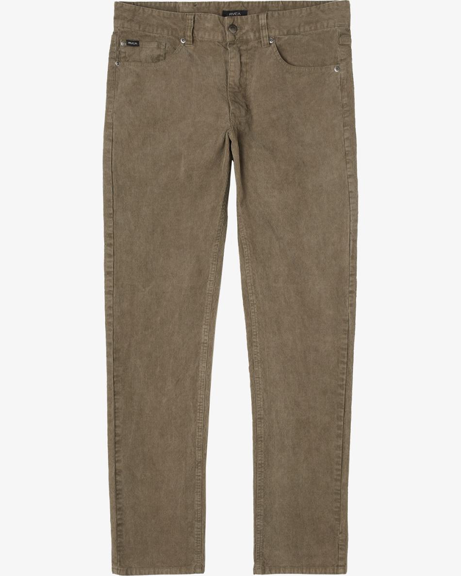 Pantalones Rvca Daggers Pigment Corduroy Hombre Mushroom | COEAH31439