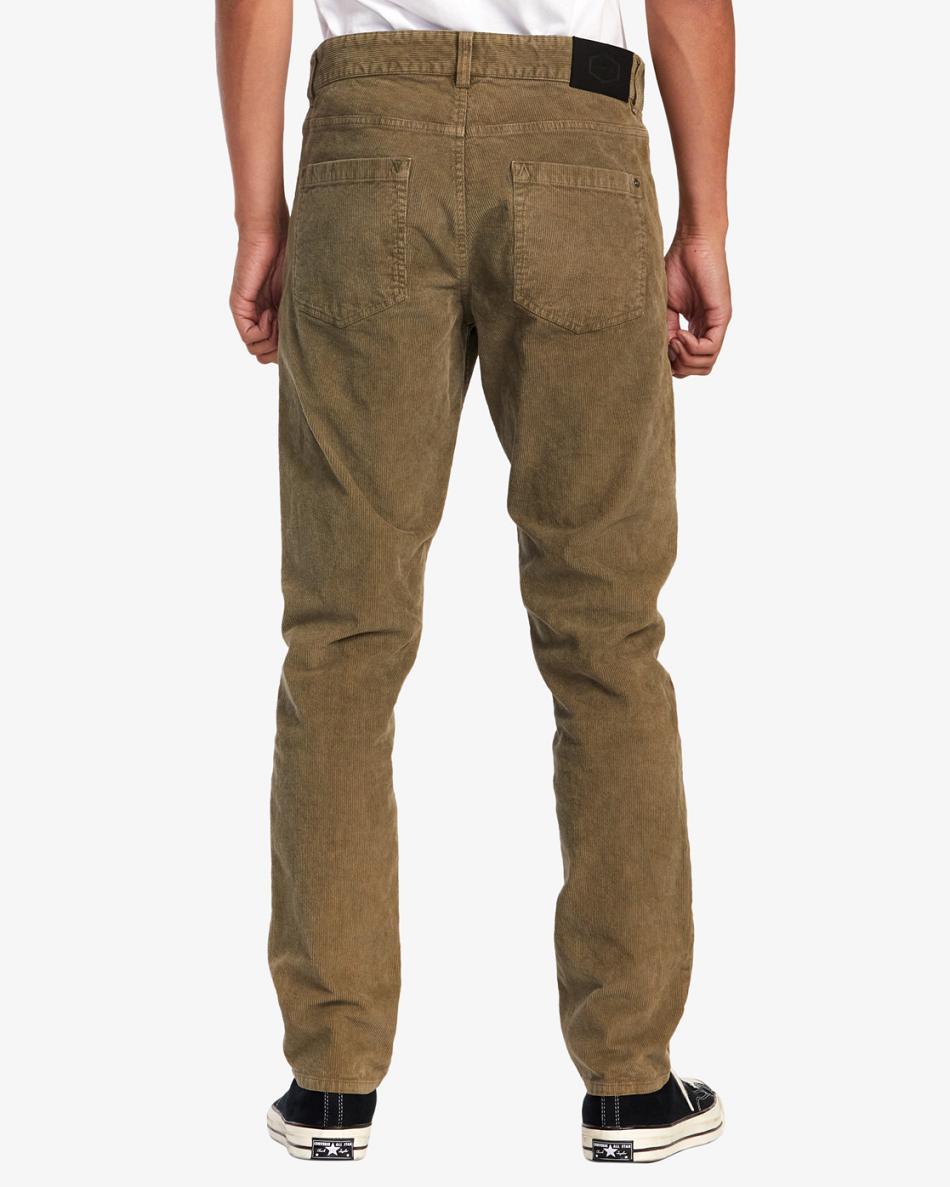 Pantalones Rvca Daggers Pigment Corduroy Hombre Verde Oliva | PCOER68531