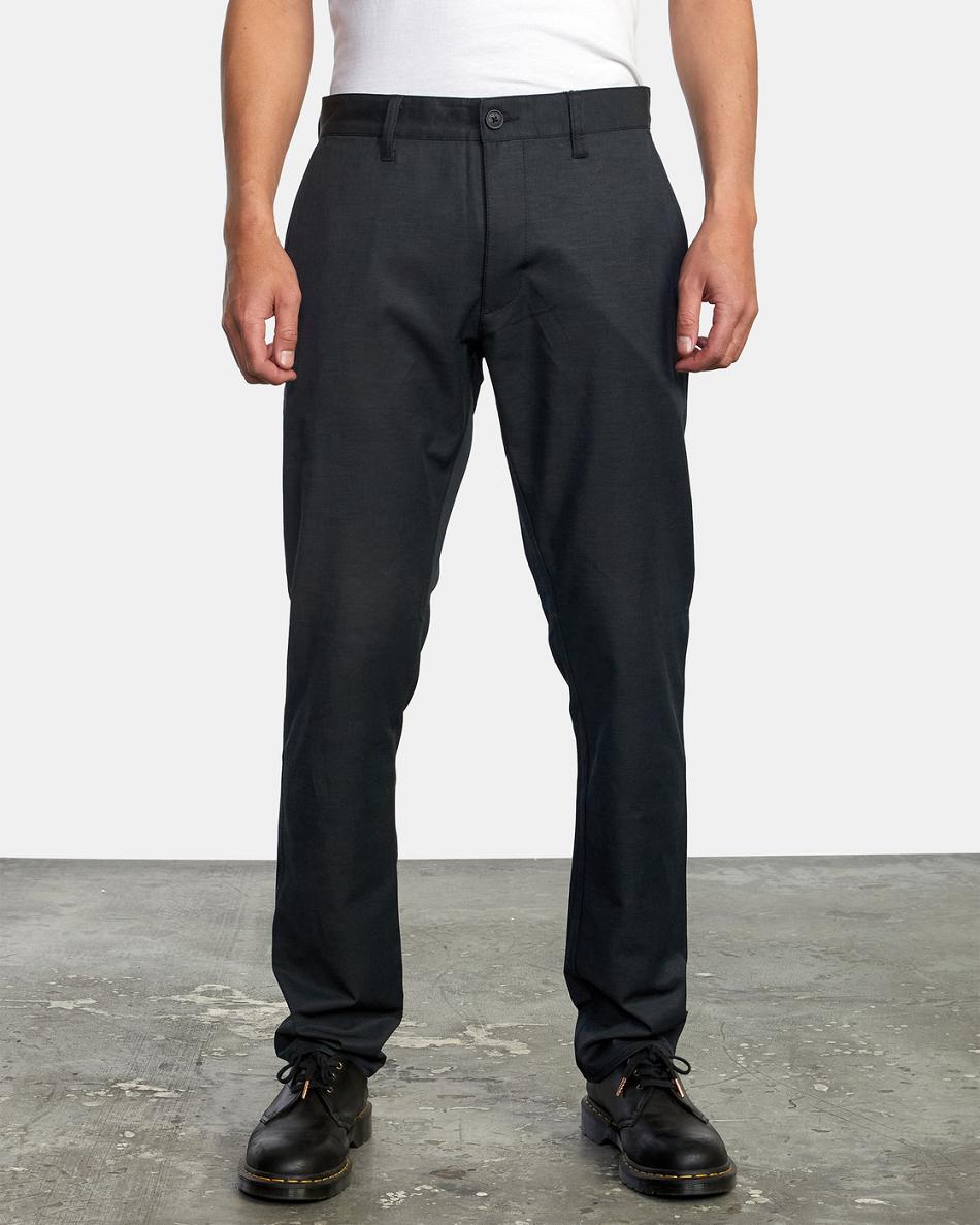 Pantalones Rvca Daggers Tech Chino Hombre Negras | COEAH34555