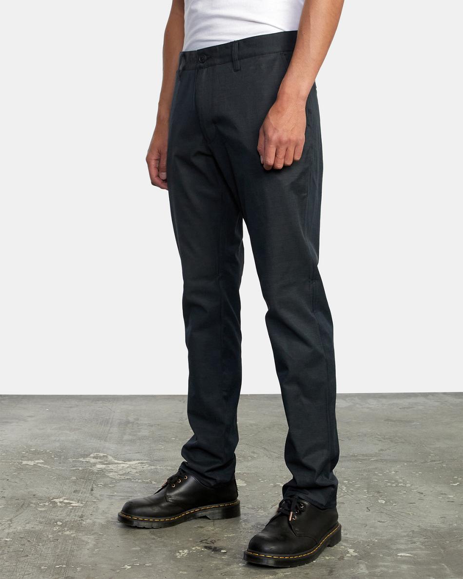 Pantalones Rvca Daggers Tech Chino Hombre Negras | COEAH34555