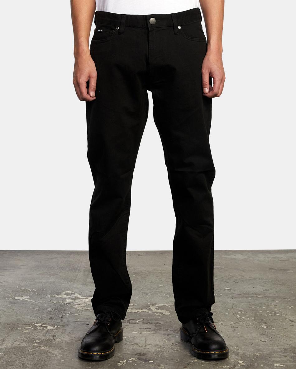 Pantalones Rvca Daggers Twill Slim Fit Hombre Negras | BCOSO68434