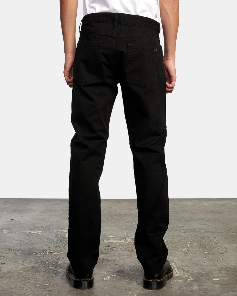 Pantalones Rvca Daggers Twill Slim Fit Hombre Negras | BCOSO68434