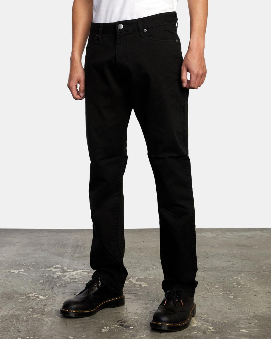 Pantalones Rvca Daggers Twill Slim Fit Hombre Negras | BCOSO68434