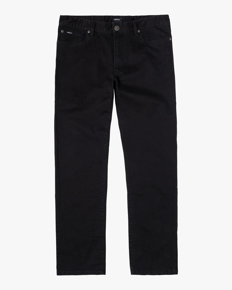 Pantalones Rvca Daggers Twill Slim Fit Hombre Negras | BCOSO68434