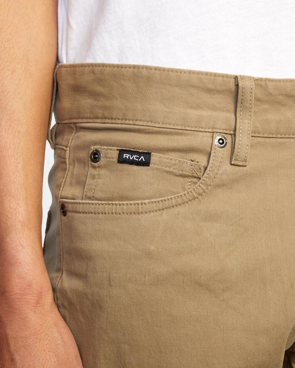 Pantalones Rvca Daggers Twill Slim Fit Hombre Wood | CODYB37786