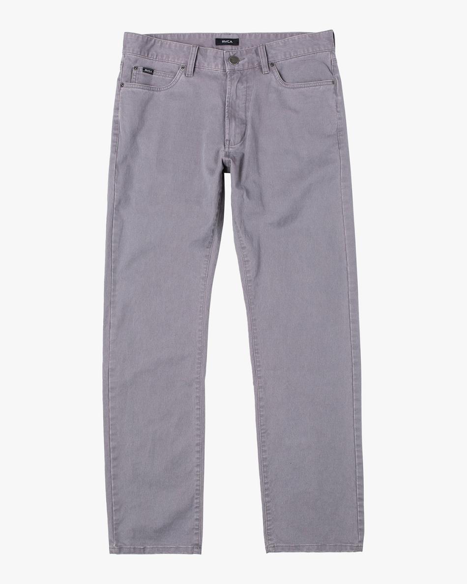 Pantalones Rvca Daggers Twill Slim Fit Hombre Smoke | ECOHC70543