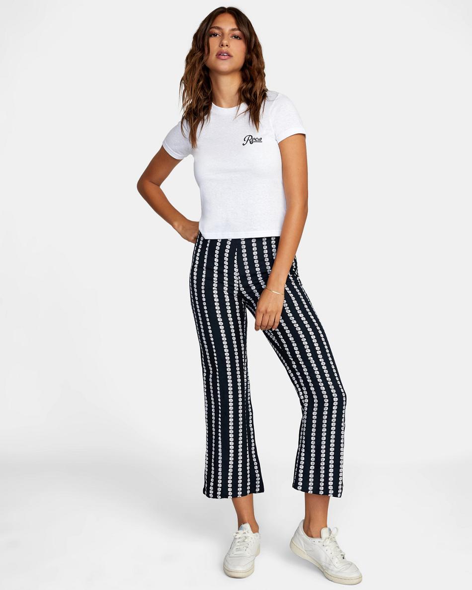 Pantalones Rvca Drip High-Waisted Mujer Negras | ZCOMJ99066