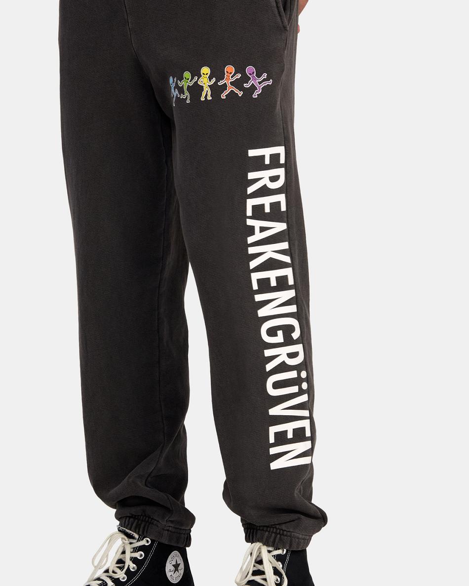 Pantalones Rvca Freakengruven Sweatants Hombre Negras | COICD21857