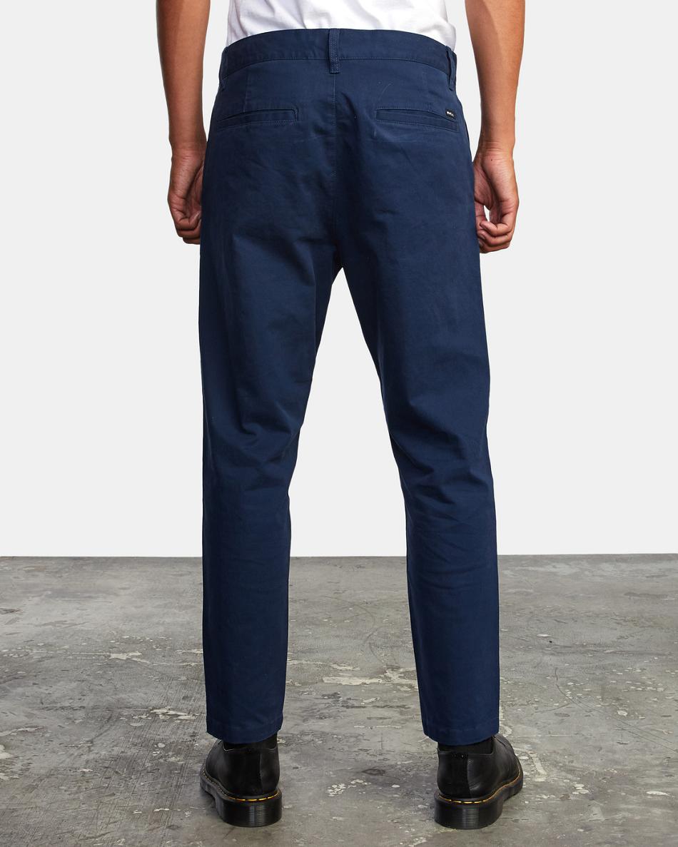 Pantalones Rvca HITCHER Hombre Azules | QCOUV84424