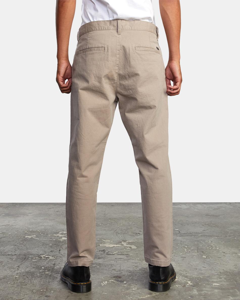 Pantalones Rvca HITCHER Hombre Kaki Oscuro | MCOHR80696