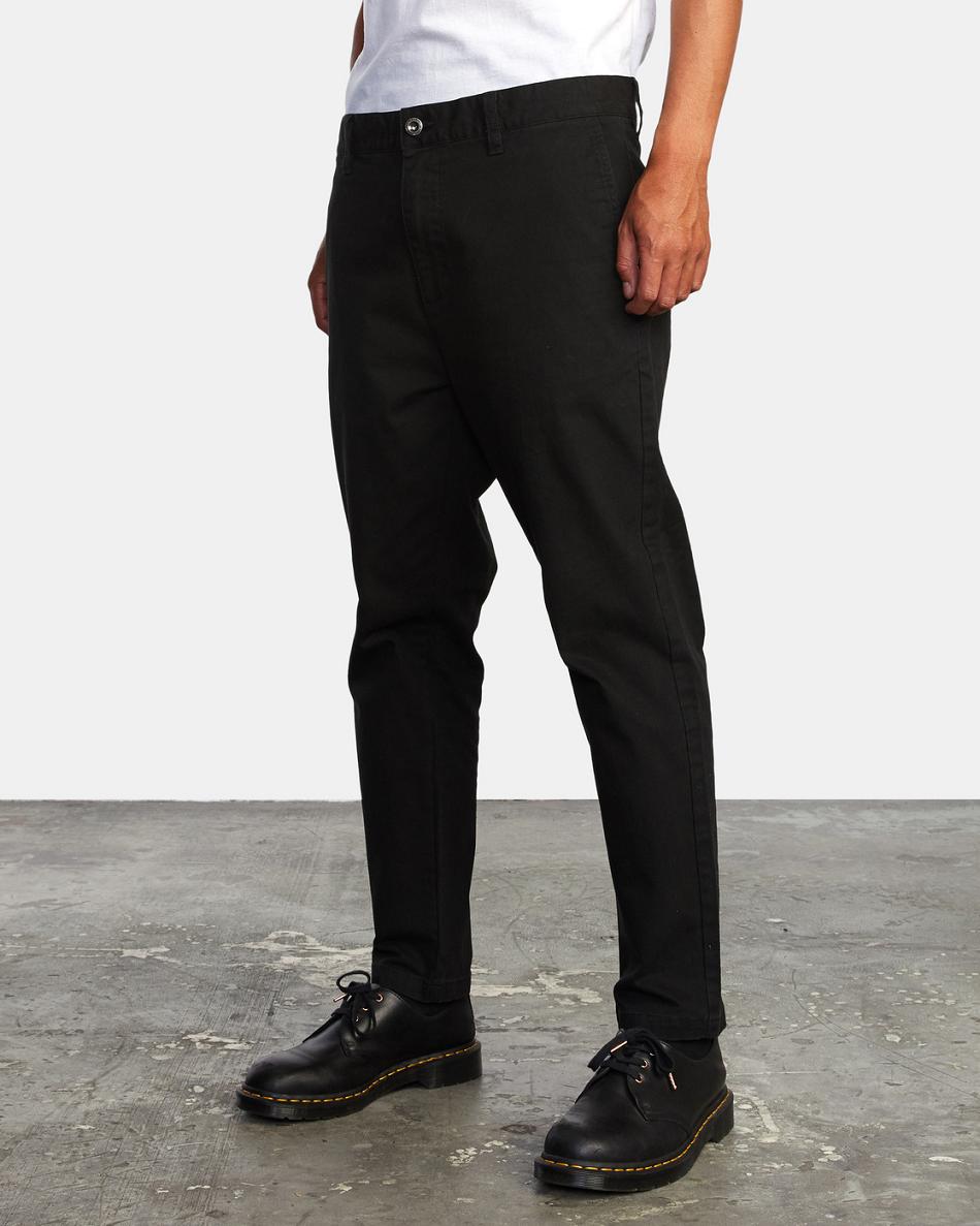 Pantalones Rvca HITCHER Hombre Negras | SCONY43671