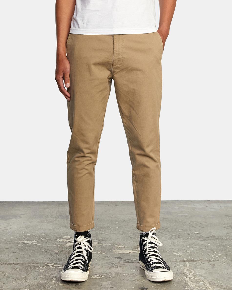 Pantalones Rvca HITCHER Hombre Wood | COIIZ21983