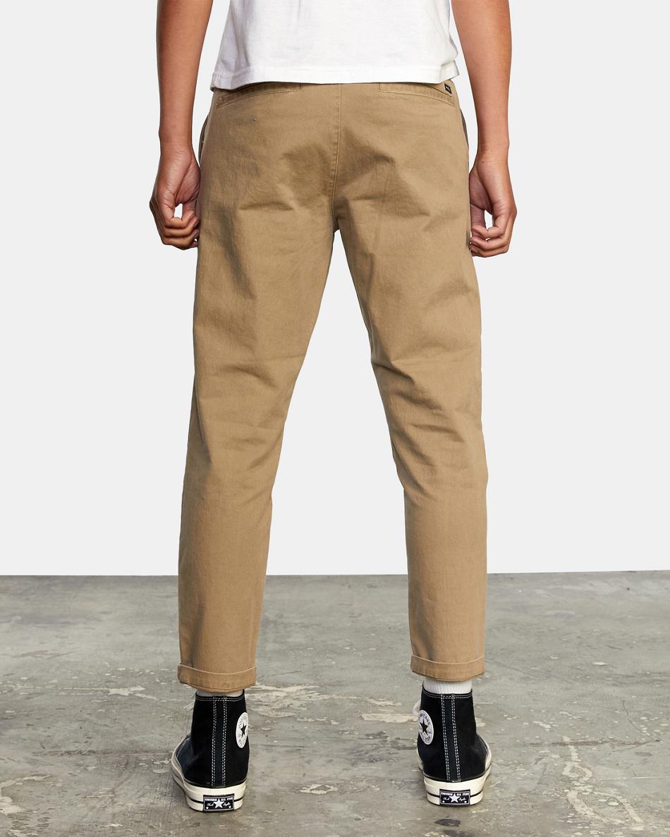 Pantalones Rvca HITCHER Hombre Wood | COIIZ21983