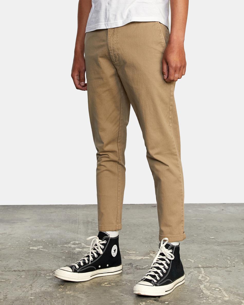 Pantalones Rvca HITCHER Hombre Wood | COIIZ21983