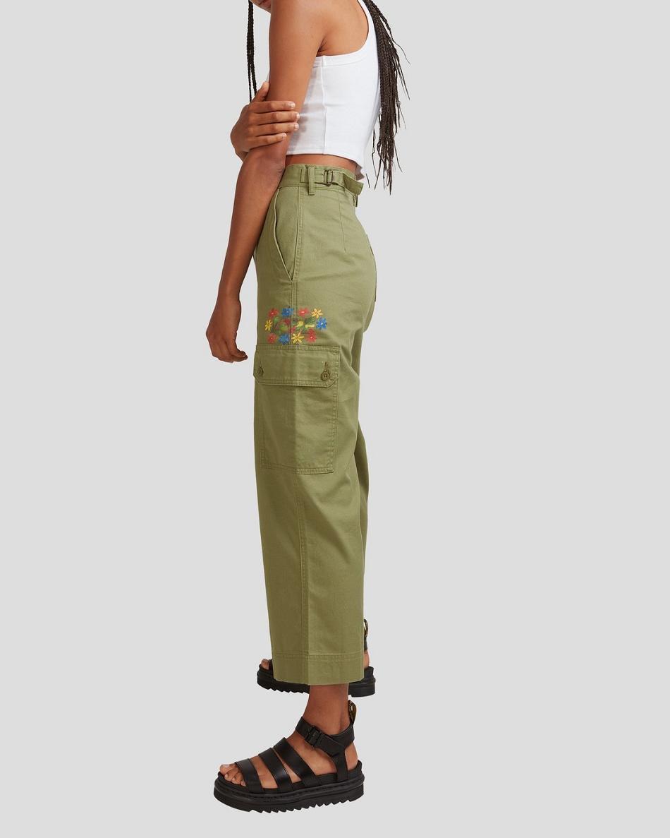 Pantalones Rvca Mel G Saigon Cargo Mujer Verde | COICD77425