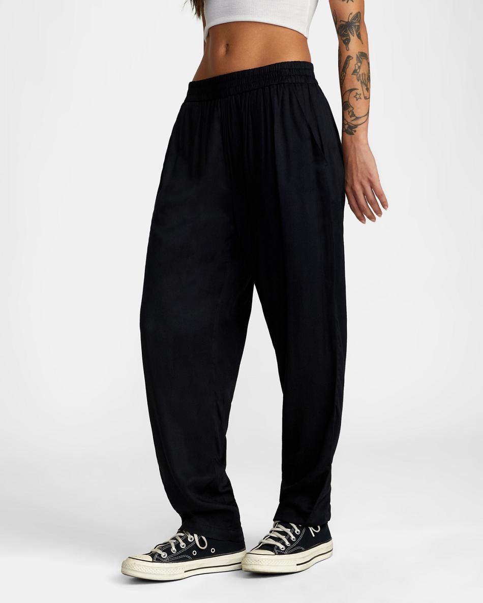 Pantalones Rvca New Yume Beach Mujer Negras | ACODF75167