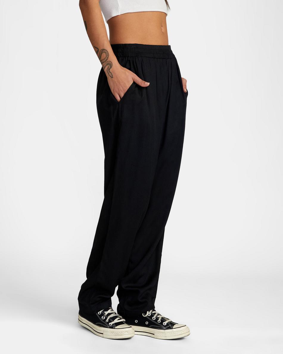 Pantalones Rvca New Yume Beach Mujer Negras | ACODF75167