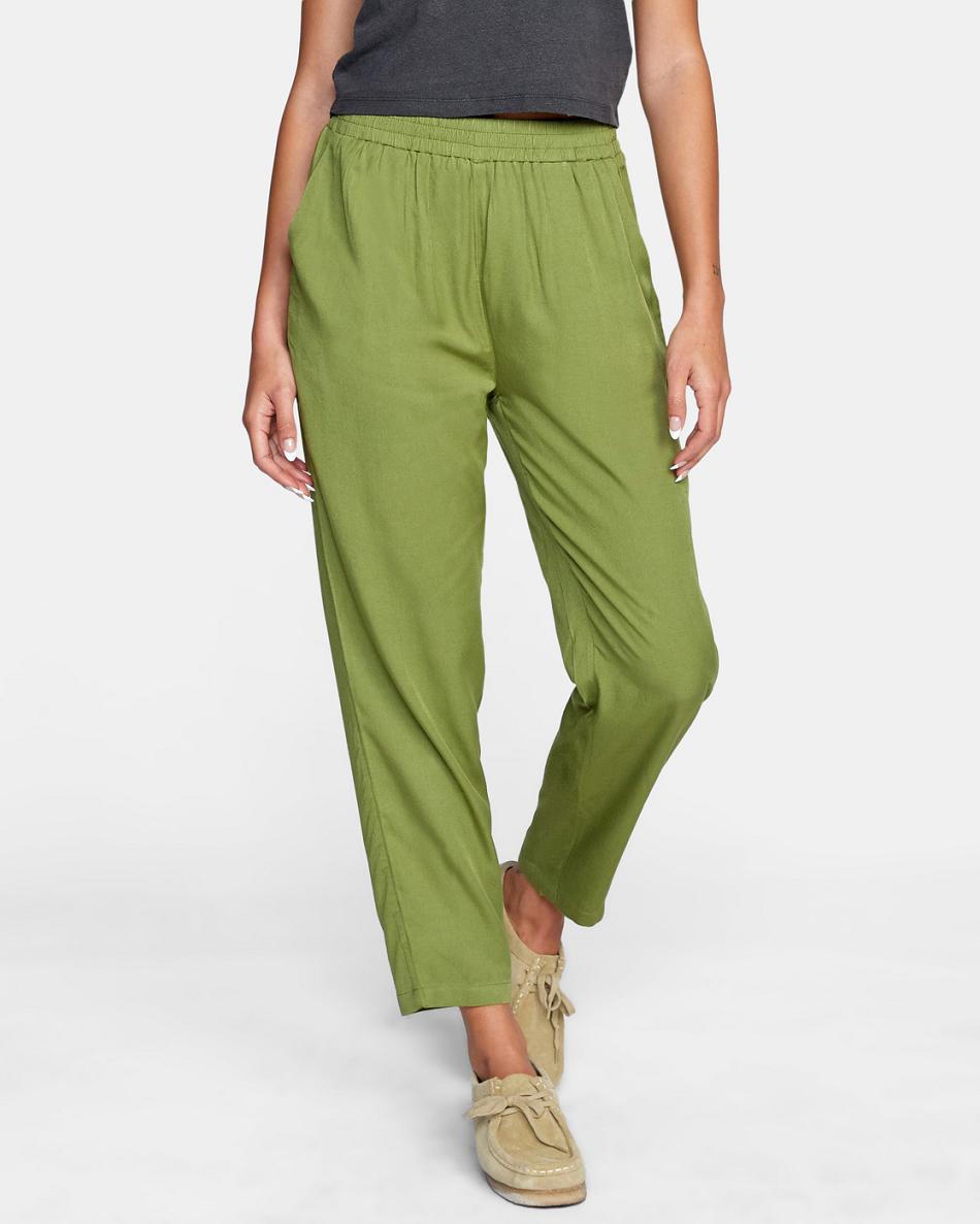 Pantalones Rvca New Yume Beach Mujer Verde | SCONY13495