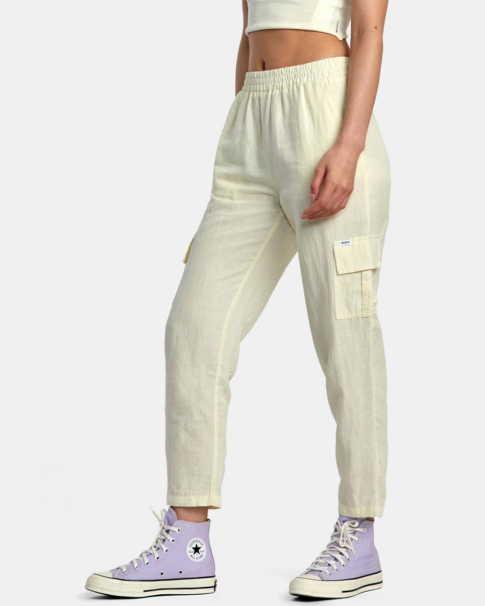 Pantalones Rvca New Yume Cargo Mujer Limón | ECOHC27480